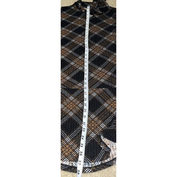 ADRIENNE Vittadini (S) Brown Plaid Dress Dark Academia Velma Knee Length NOTE - Picture 16 of 16